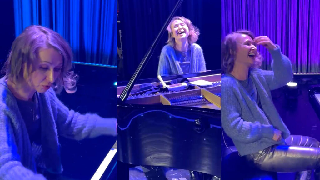 Mariya bei der Probe in verschiedenen Aufnahmen