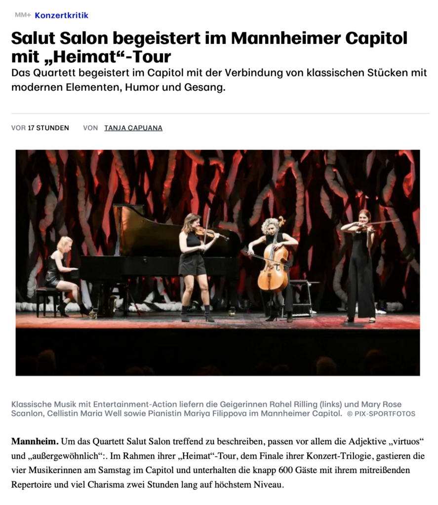 Konzertkritik Mannheimer Morgen